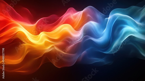 Abstract Wave of Color and Light