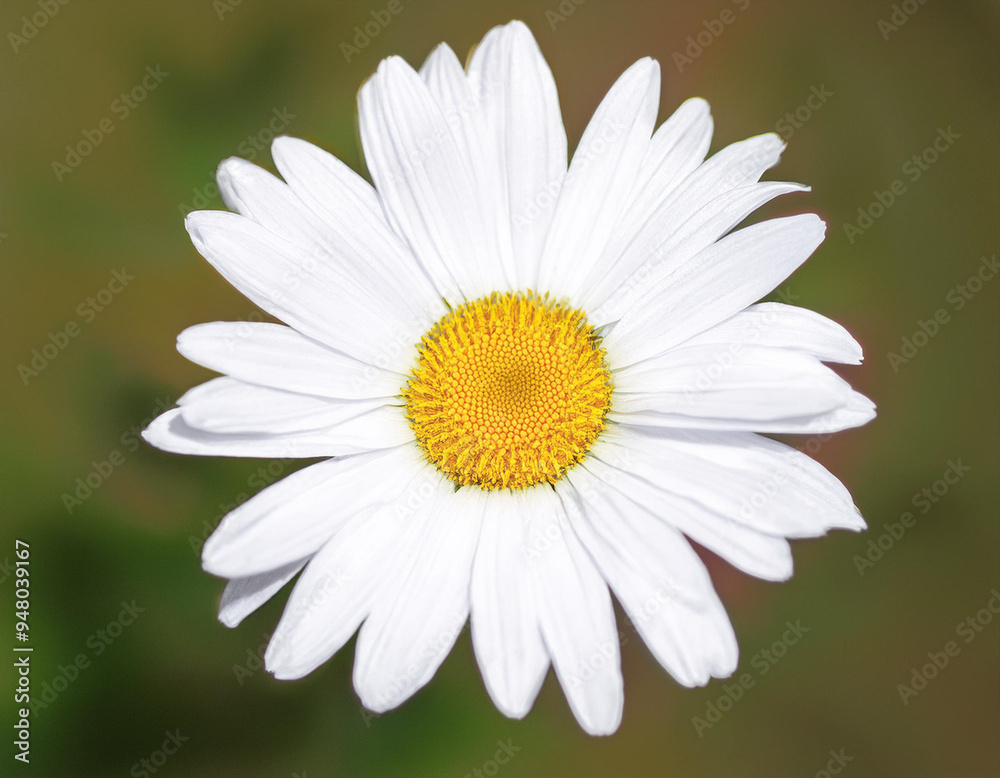 Fototapeta premium Closeup Illustration of a White Daisy Detailed Floral Art Highlighting Petals and Natural Beauty