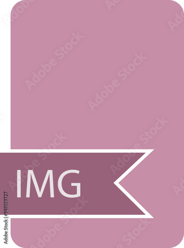 IMG File format icon label contour