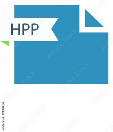 HPP File format icon roe color fill