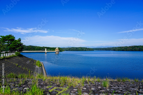 都民の水源 狭山湖こと山口貯水池の取水塔（埼玉県所沢市・入間市）