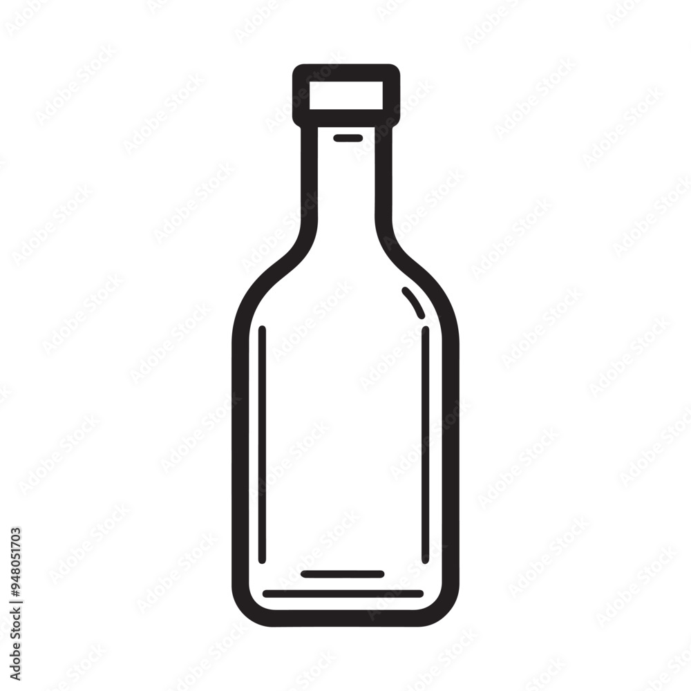 Bottle icon white background, line style, vector illustration symbol design. Bottle icon white background, line style, vector illustration symbol design.