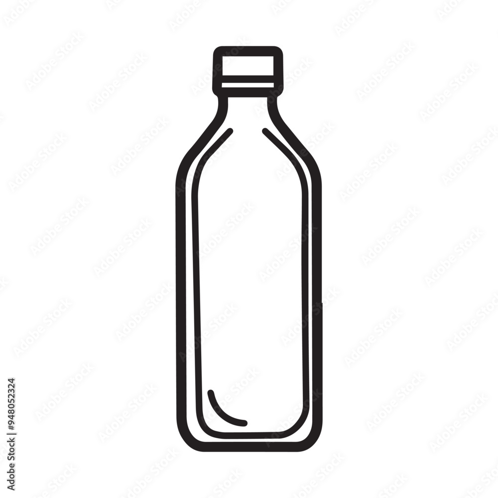 Bottle icon white background, line style, vector illustration symbol design. Bottle icon white background, line style, vector illustration symbol design.