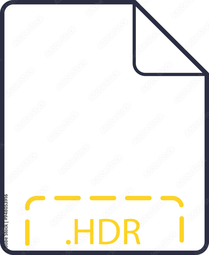 Obraz premium HDR File icon deep rounded outline