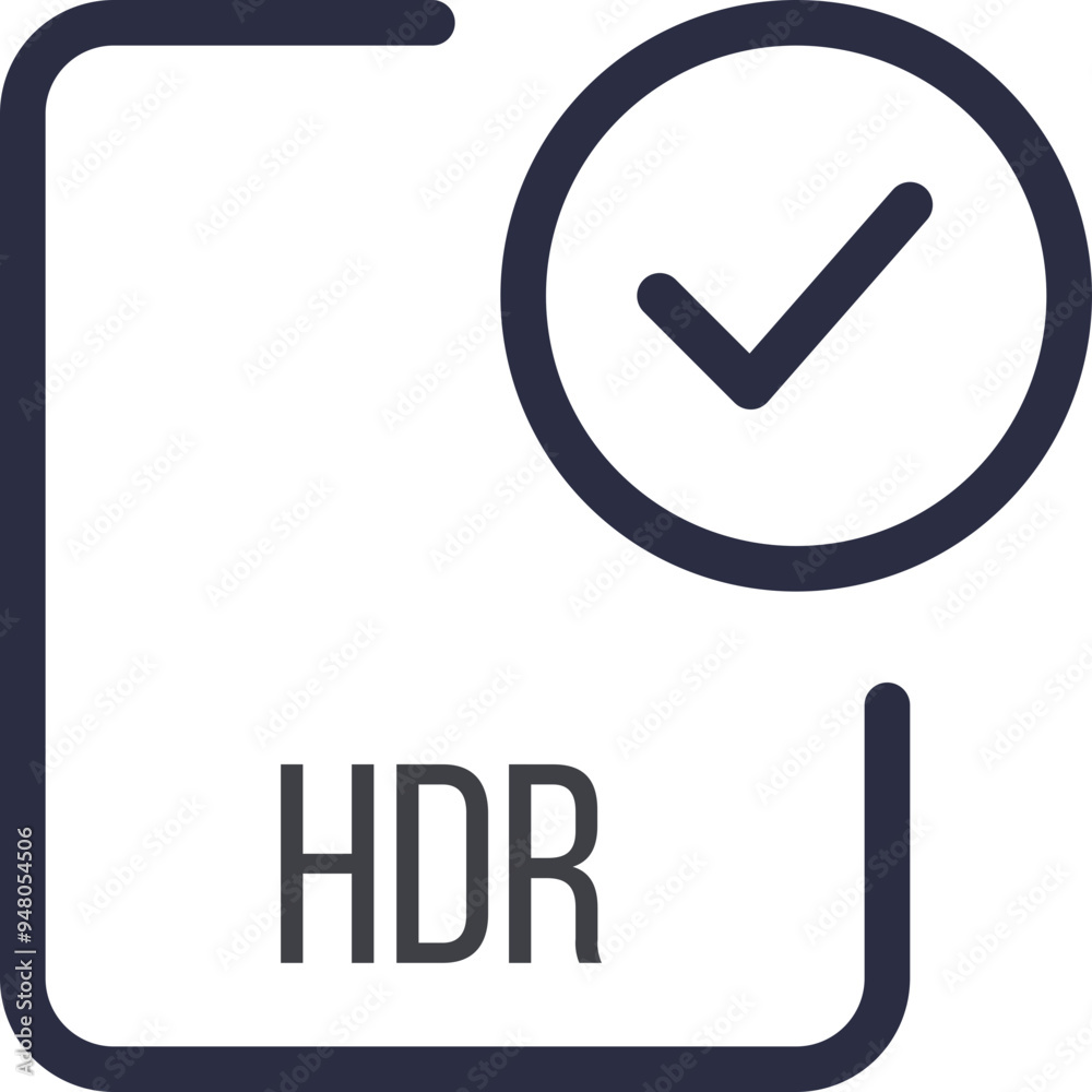 HDR File icon with checked mark HDR File icon with checked mark