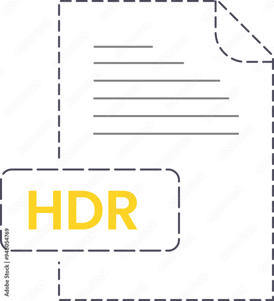 HDR icon black rounded dashed outline HDR icon black rounded dashed outline