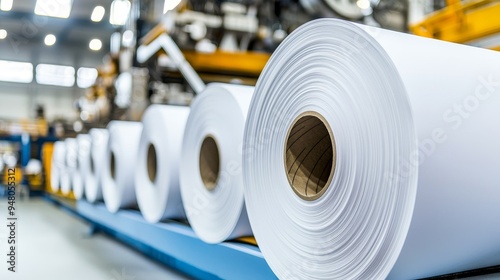 A traditional newspaper press with giant rolls of paper and the clanking of machinery