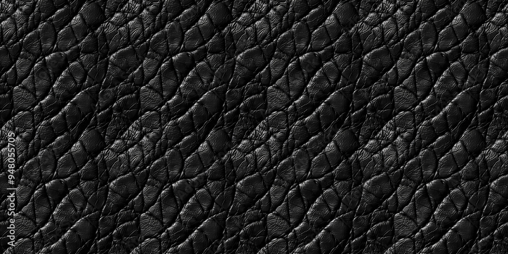 Black leather texture with a sleek, luxurious finish. Seamless texture background. Pattern design Black leather texture with a sleek, luxurious finish. Seamless texture background. Pattern design