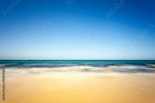 Playa de Cádiz en larga exposición.