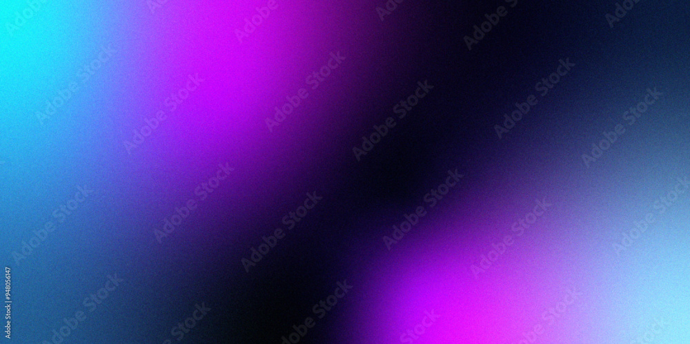 Obraz premium Neon blue light leaks effect background .Abstract noise background with a blue and purple gradient for appealing and modern aesthetic Gradient blue teal purple blur abstract background