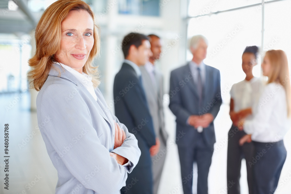 Business woman, manager portrait and arms crossed in office, team leader and confident accountant. Female person, financial broker and professional for planning, workplace and accounting meeting Business woman, manager portrait and arms crossed in office, team leader and confident accountant. Female person, financial broker and professional for planning, workplace and accounting meeting