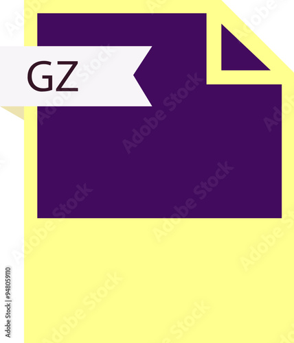 GZ File format icon roe color fill