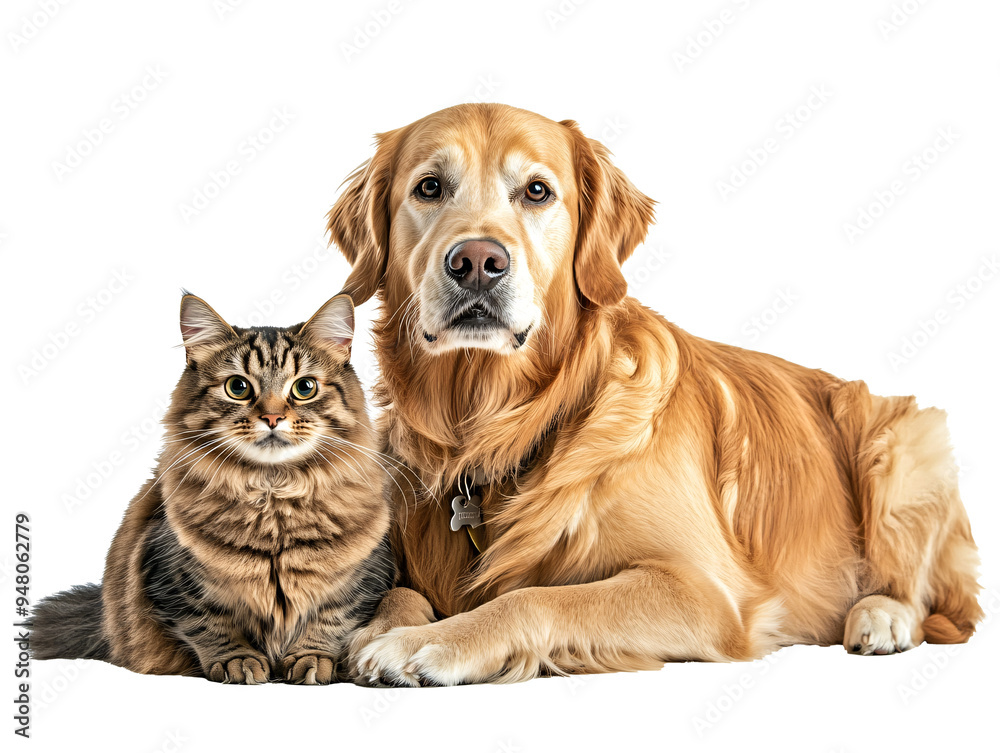 a dog and cat lying together