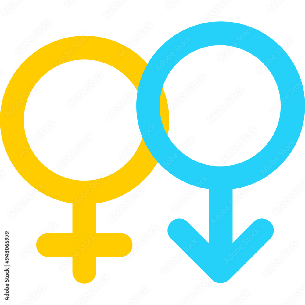 Gender Sign vector icon in flat style Gender Sign vector icon in flat style