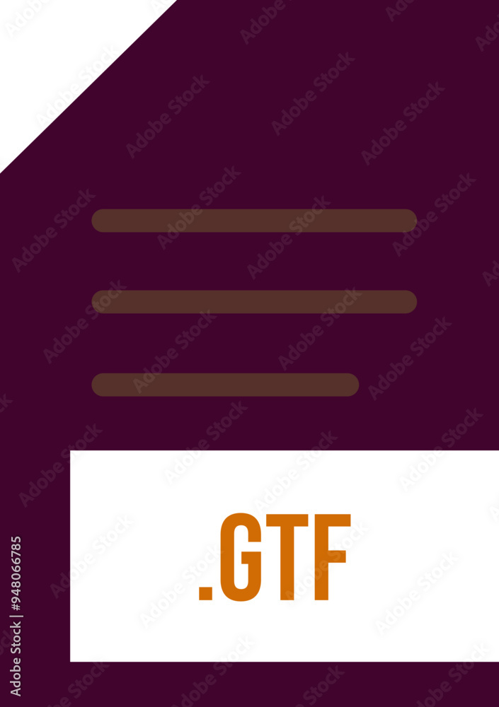 GTF File extension icon minimal colro fill GTF File extension icon minimal colro fill