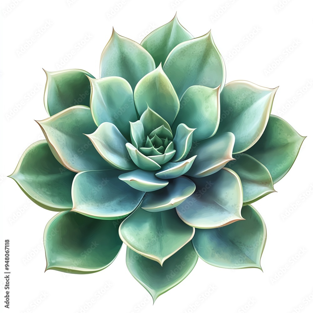 Close-up of a succulent plant with green leaves.