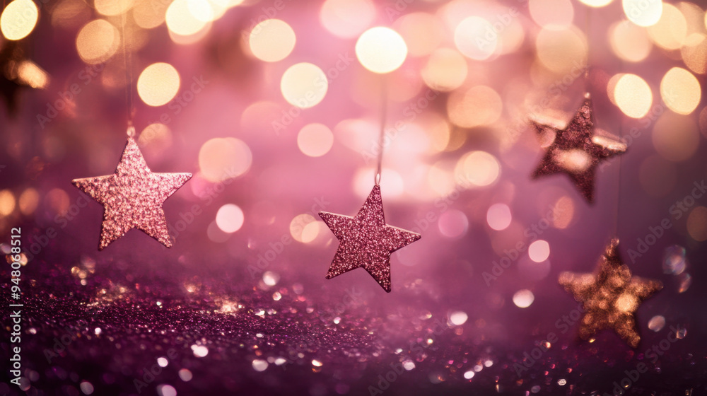 Glitter Star Bokeh. Glitter Star Bokeh.