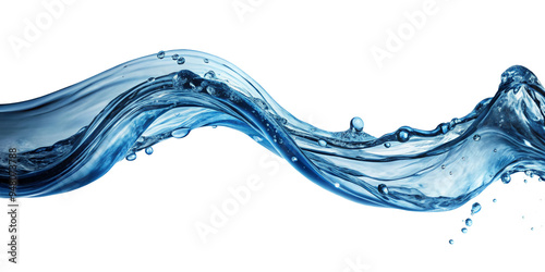 Water splash, isolated on transparent png background