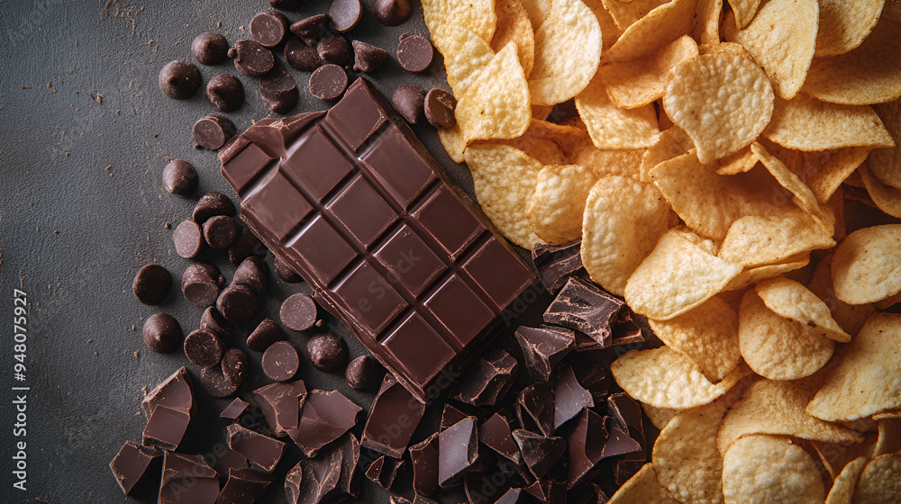 chocolate and snack background 