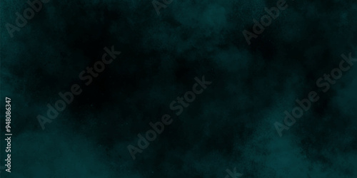 abstract cloud and vapor texture background. Black and Green smoke aquarelle smudge illustration smooth grungy smokey light pastel colors ink glow. Teal color powder explosion	
