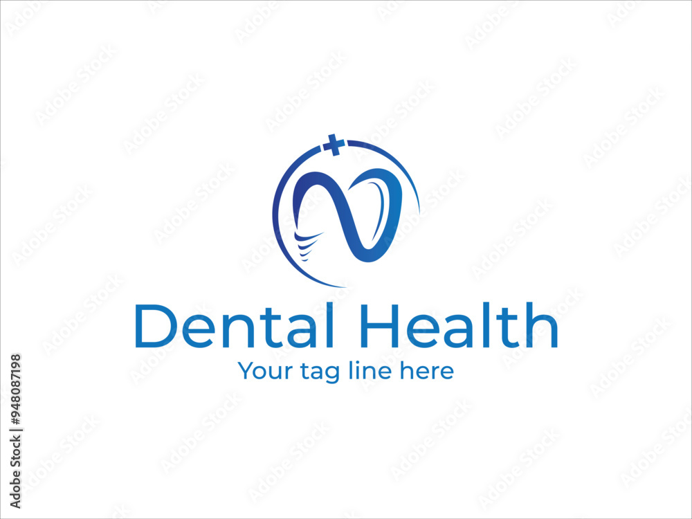 Obraz premium Dentist logo design, Modern Dental Health logo design vector template