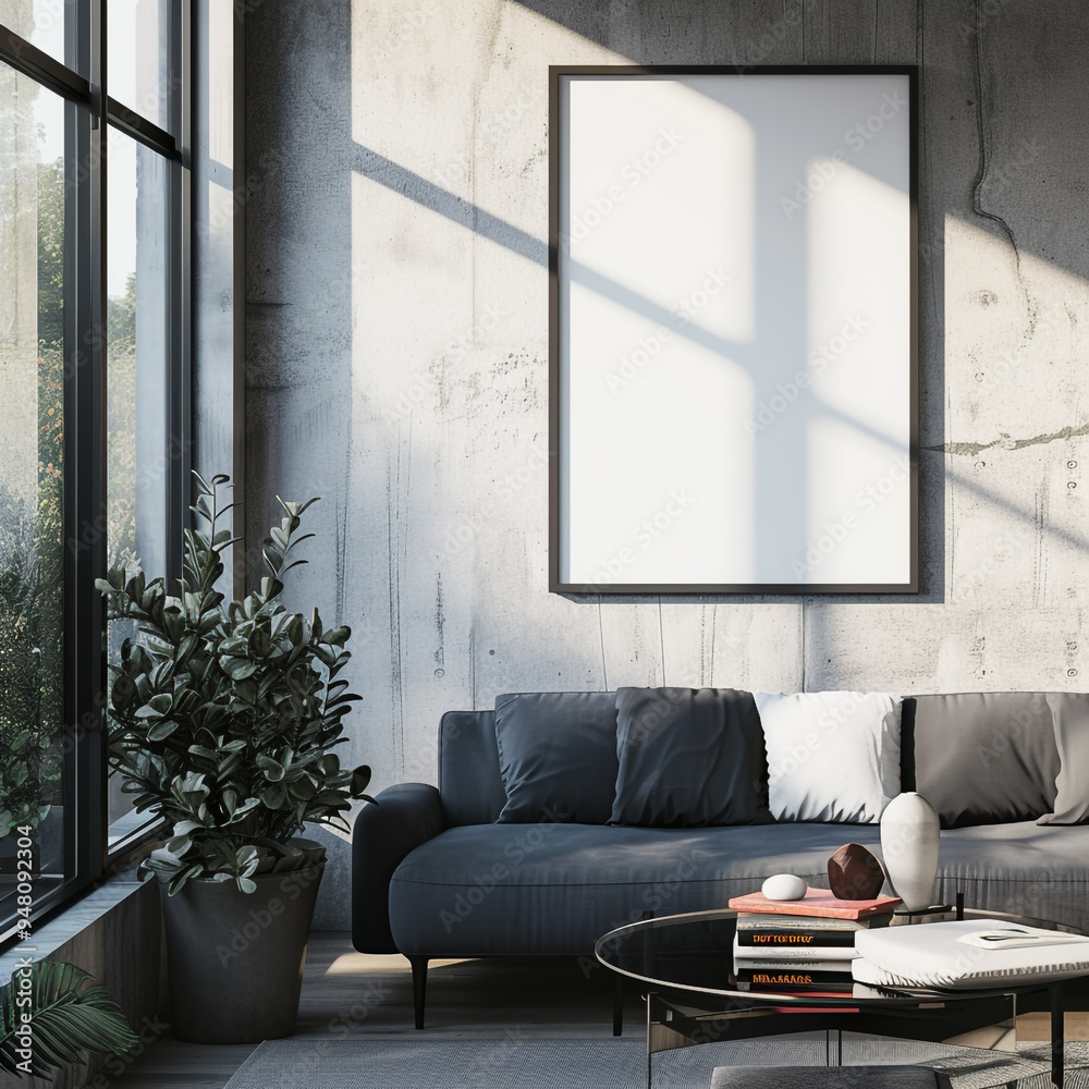 Fototapeta premium living room picture identity portfolio couch living sofa canvas comfortable furniture lamp 3d hotel network contemporary poster apartment floor luxury photo room graphic connection chair