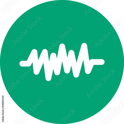 Seismology glyph circle icon