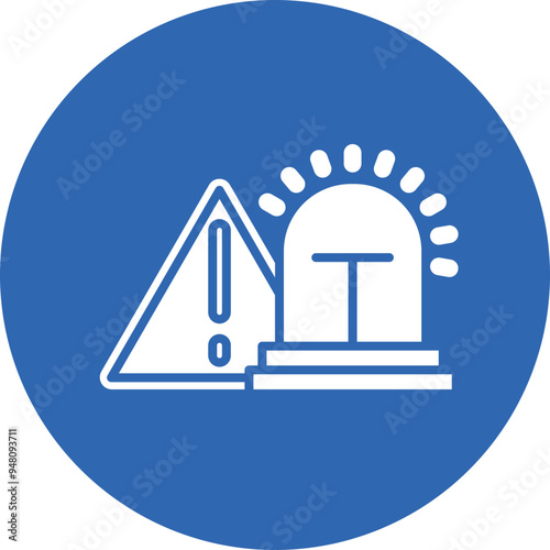 Crisis glyph circle icon