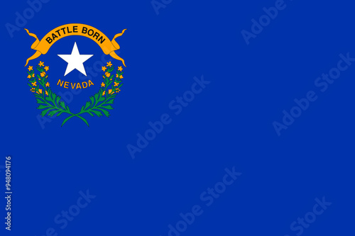 Flag of Nevada state (United States of America, U.S.A. or USA, North America)