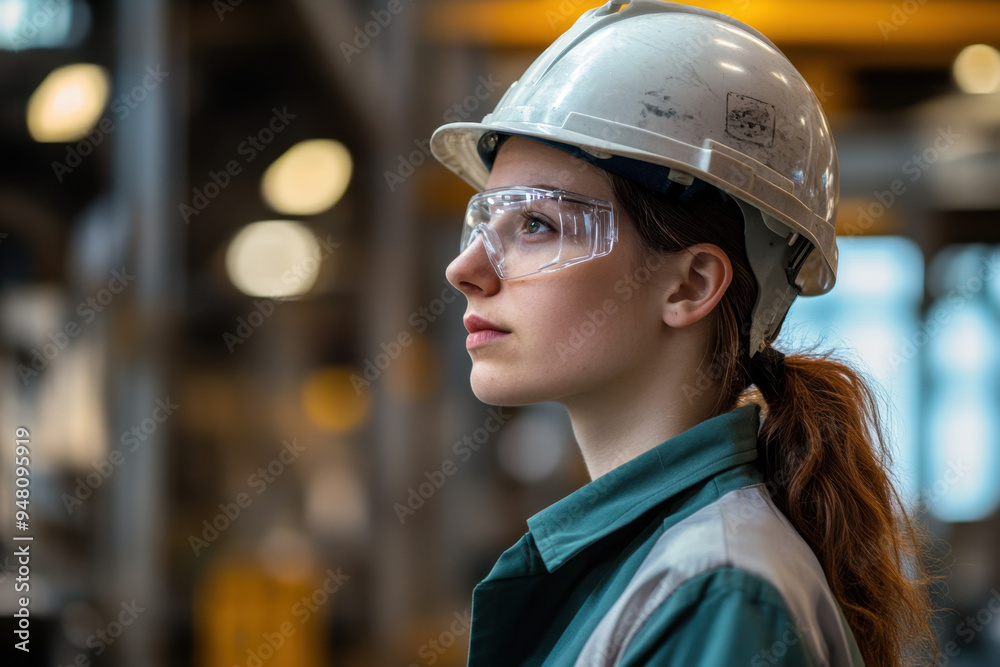 Female Worker in Factory. Female Worker in Factory.