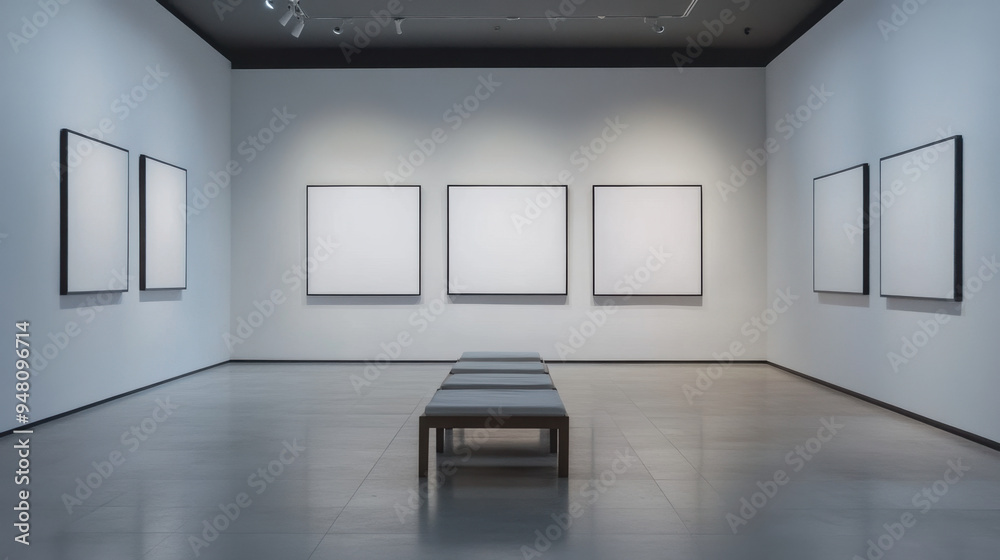 Gallery with Blank Frames. Gallery with Blank Frames.