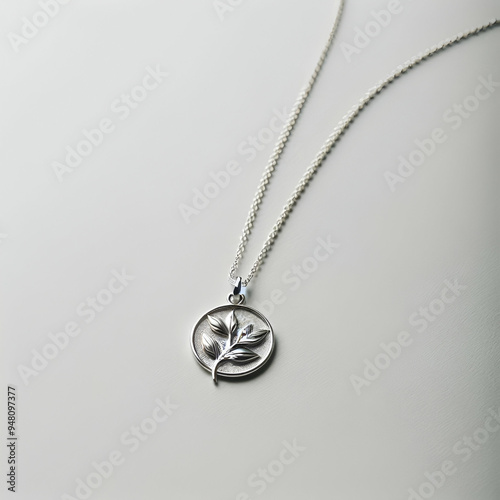 silver pendant with diamonds