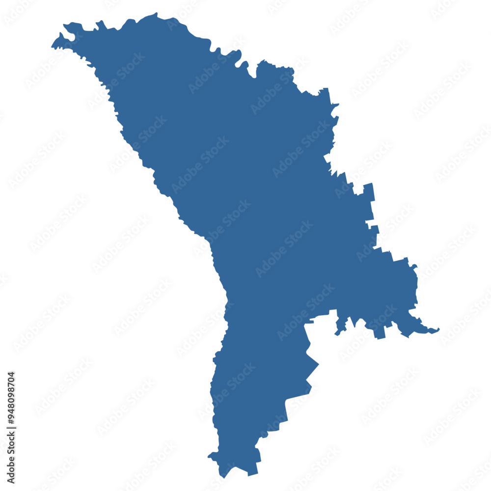 Fototapeta premium Vector outline map of Moldova