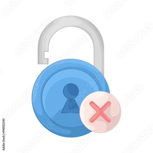 Illustration of padlock 