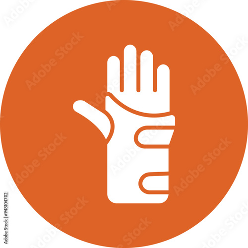 Wrist Support glyph circle icon