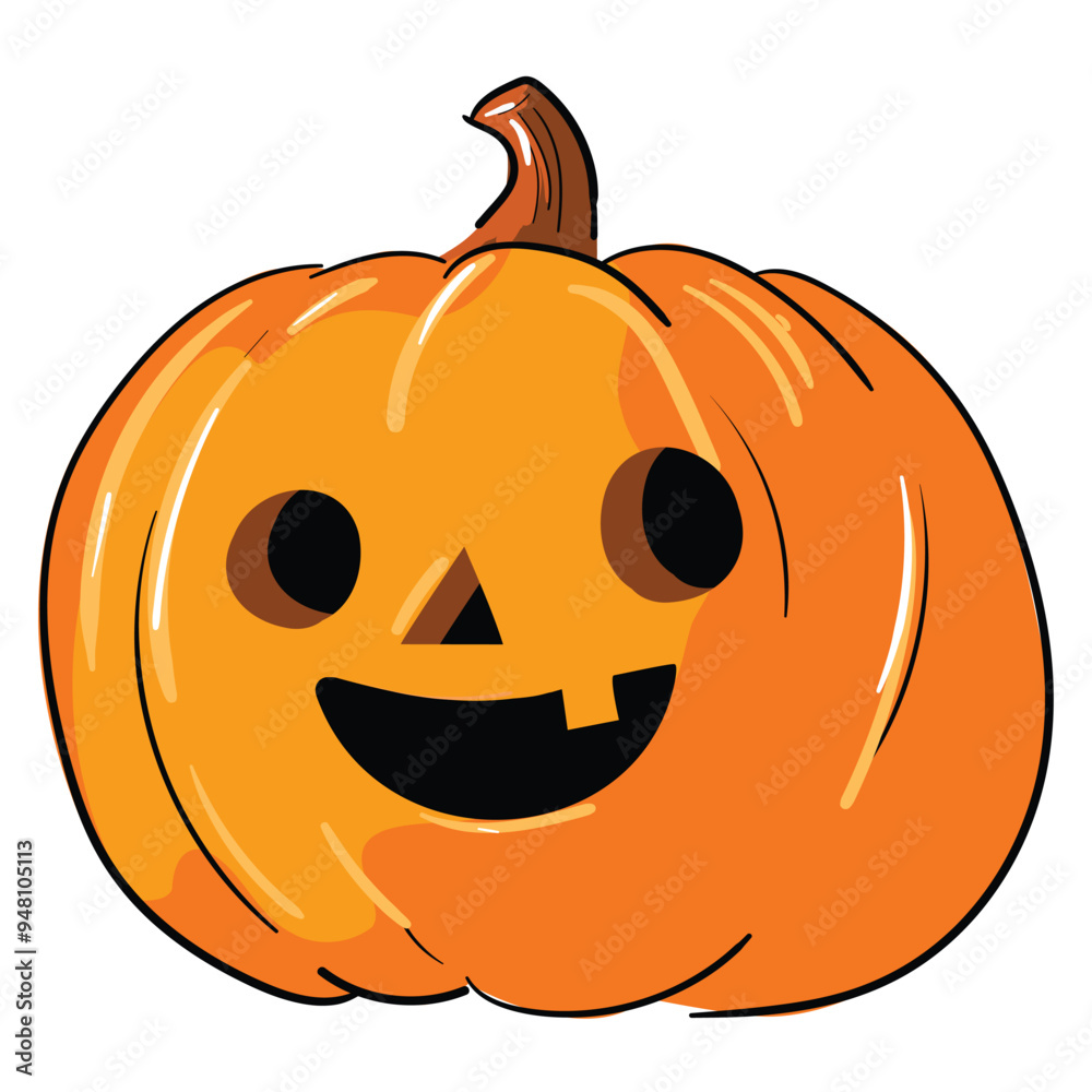 Halloween Pumpkin on white background Hand drawn vector illustration, holiday Halloween Pumpkin on white background Hand drawn vector illustration, holiday