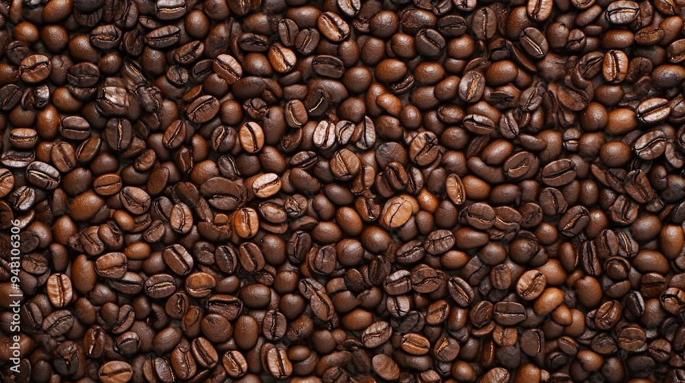 A close up of coffee beans with a lot of detail A close up of coffee beans with a lot of detail