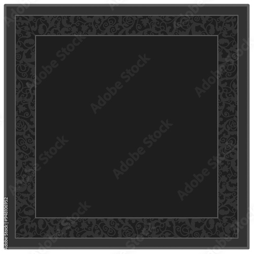 Floral ornamented frame; old style ornate decoration