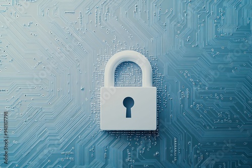 Wallpaper Mural Cyber Security - Digital Lock Torontodigital.ca