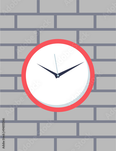 A clock on a brick wall symbolizes time slipping away, a metaphor for procrastination.