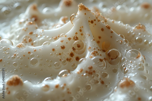 a close up of a white liquid