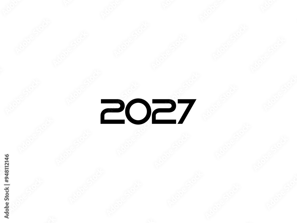 2027 Design Illustration, flat style, simple, memorable and eye catching, can use for Calendar Design, Website, News, Content, Infographic, Happy New Year, or Graphic Design Element. Vector 2027 Design Illustration, flat style, simple, memorable and eye catching, can use for Calendar Design, Website, News, Content, Infographic, Happy New Year, or Graphic Design Element. Vector