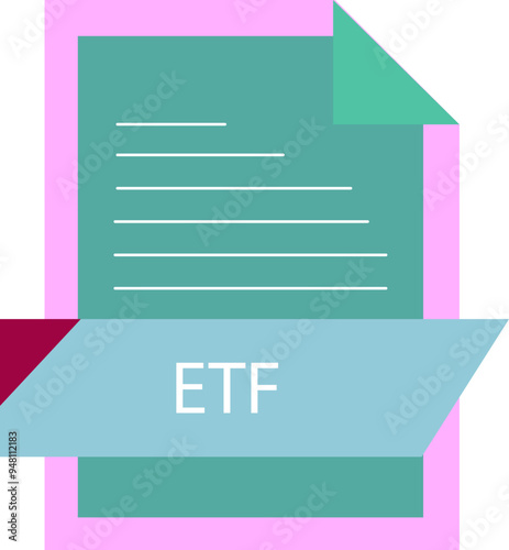 ETF File format icon modern design