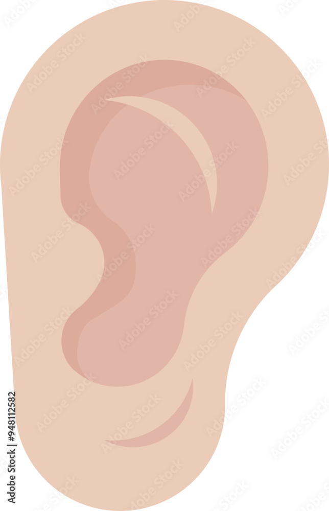Illustration of a human ear symbolizing the concept of active listening and attention. Illustration of a human ear symbolizing the concept of active listening and attention.