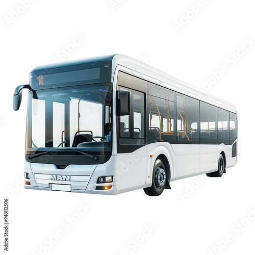 city bus isolated on white