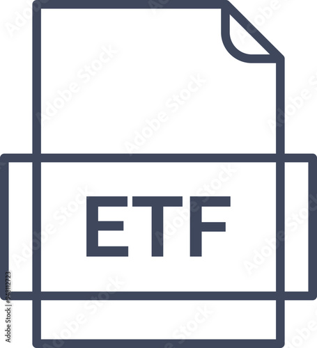 ETF File icon thick outline rounded corners