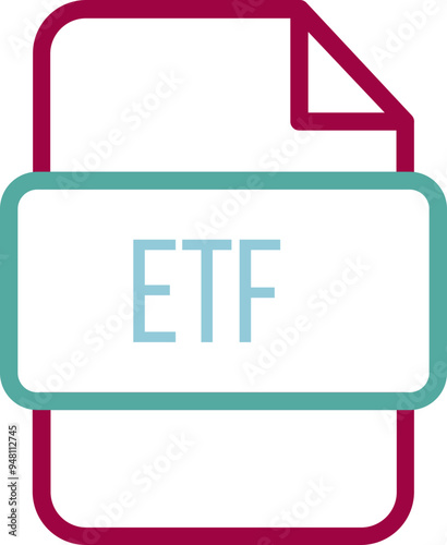 ETF File icon with bold outline