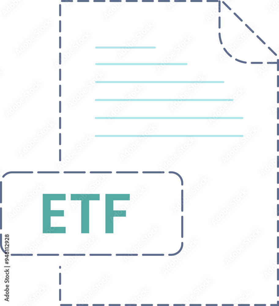 ETF icon black rounded dashed outline ETF icon black rounded dashed outline