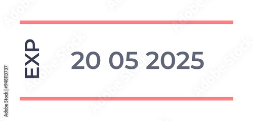 Expiry date label showing 20 05 2025, symbolizing food product shelf life.