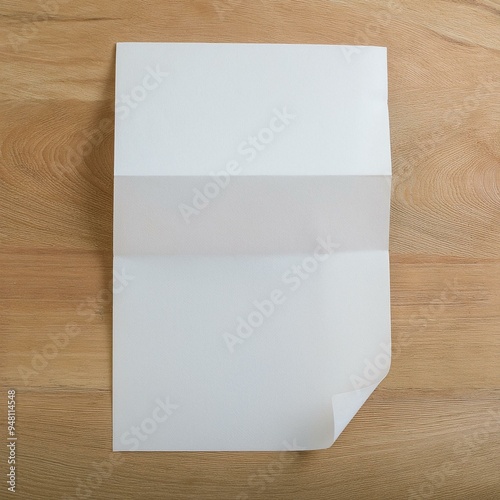 Folded A0 Poster Paper With Wood Background